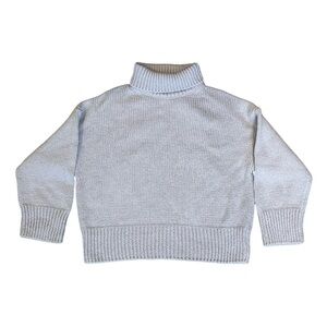 Scanlan Theodore Merino Wool Blend Knit Turtleneck Sweater Grey Women’s Small